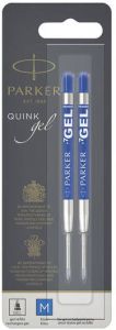 Parker Quink Gel vulling voor balpen medium blauw blister met 2 stuks