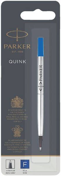 Parker Rollerpenvulling blauw fijn 0.5mm op blister