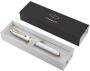 Parker IM Premium vulpen medium in giftbox pearl(wit goud ) - Thumbnail 2