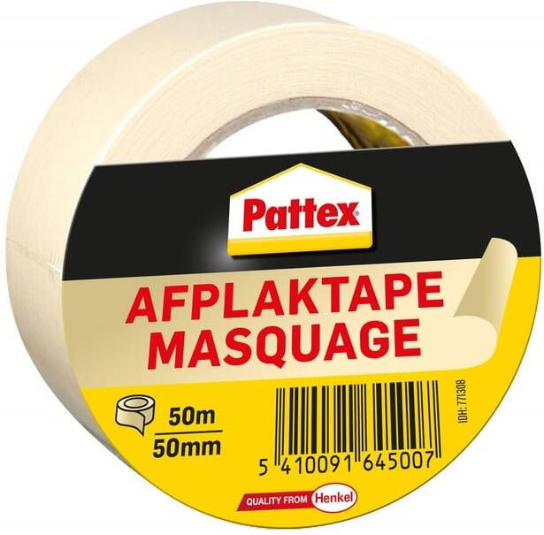 Pattex afplaktape lengte 50 m breedte 50 mm
