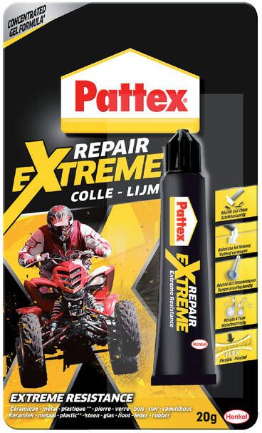 Pattex Alleslijm Repair Extreme tube 20 gram op blister