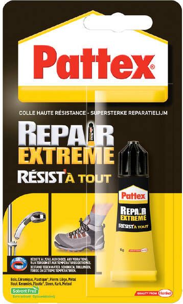 Pattex Alleslijm Repair Extreme tube 8gram op blister