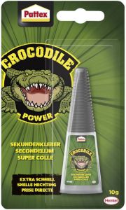 Pattex Crocodile Power secondelijm tube van 10 gr op blister