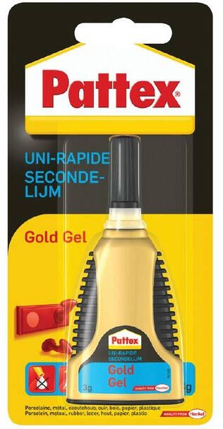 Pattex Secondelijm Gold gel tube 3gram op blister