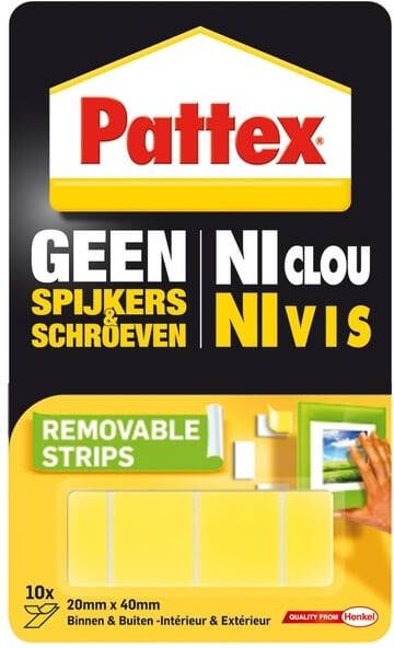 Pattex montagelstrips Geen Spijkers & Schroeven blister van 10 stuks