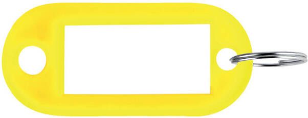 Pavo Sleutellabel kunststof geel
