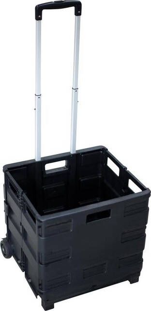 Merkloos Opvouwbare steekwagen met krat ft 38 x 36 x 33 cm maximum 20 kg