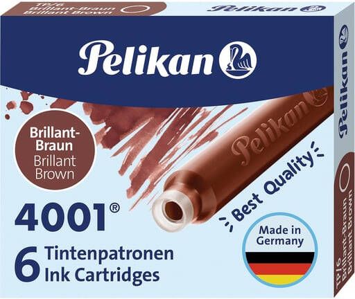 Pelikan Inktpatroon 4001 bruin 6 stuks