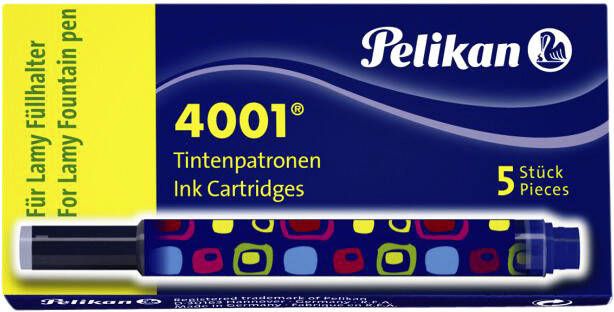 Pelikan Inktpatroon 4001 voor Lamy vulpen blauw doosjeà 5 stuks
