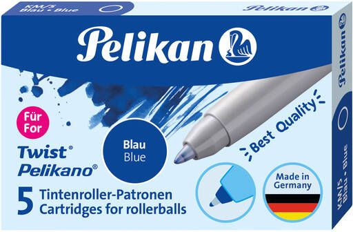 Pelikan Rollerpenvulling KM 5 blauw 0 3mm