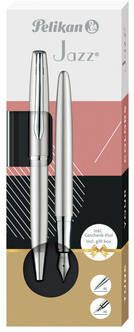 Pelikan Schrijfset Jazz Noble Elegance K36+P36 medium silver