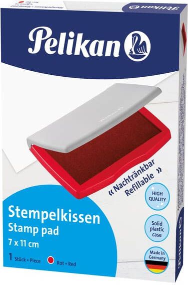 Pelikan Stempelkussen ft 7 x 11 cm rood