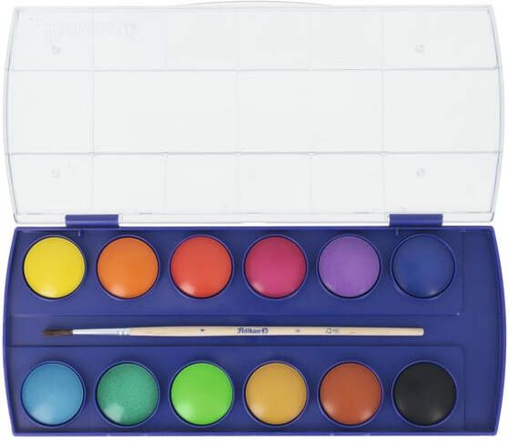 Pelikan verfdoos plakkaatverf Paintbox 12 napjes