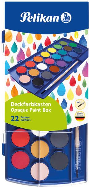 Pelikan verfdoos plakkaatverf Paintbox 22 napjes