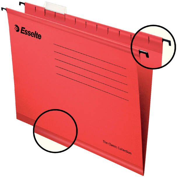 Pendaflex Hangmap Esselte Classic folio V bodem rood