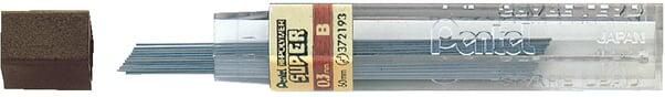 Pentel Potloodstift B 0.3mm zwart kokerà 12 stuks