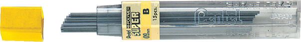 Pentel Potloodstift B 0.9mm zwart koker à 15 stuks