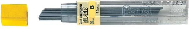 Pentel Potloodstift B 0.9mm zwart kokerà 12 stuks