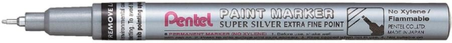 Pentel viltstift MFP10 ronde punt 0.7mm zilver