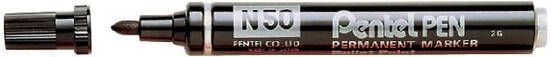 Pentel Viltstift N50 rond zwart 1.5-3mm