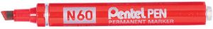 Pentel Viltstift N60 schuin rood 1.2 6mm