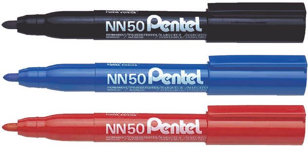Pentel Viltstift NN50 rond rood 1.5 3mm - Foto 1