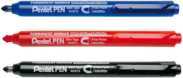 Pentel Viltstift NXS15 zwart 1mm