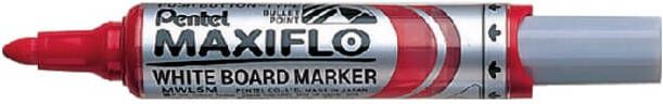 Pentel Whiteboardmarker MWL5M Maxiflo rond 3mm rood - Foto 3