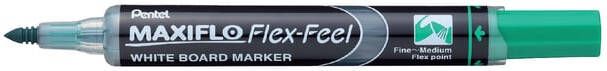Pentel Whiteboardmarker MWL5SBF Maxiflo rond 1.5-4.5mm groen