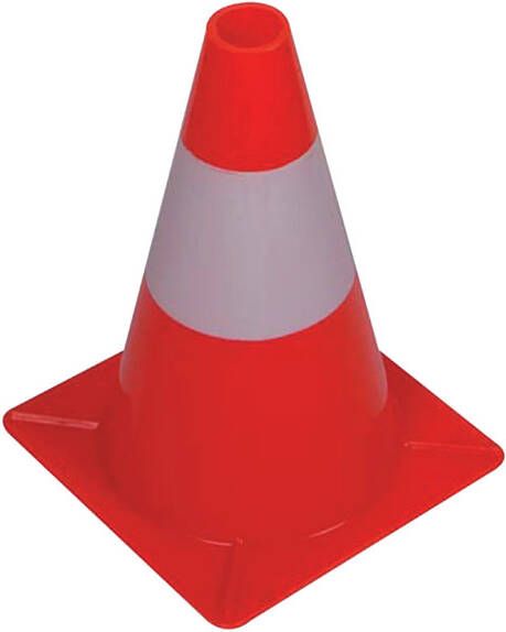 Perel signalisatiekegel 30 cm hoog rood wit - Foto 2