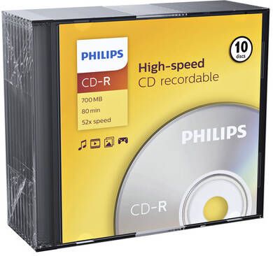 Philips CD-R 80Min 700MB 52x SL (10)