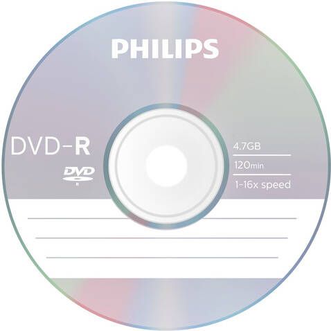 Philips DVD-R 4.7GB 16x SP 10 stuks