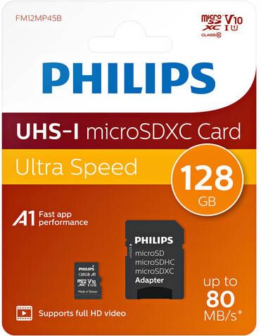 Philips Geheugenkaart micro SDXC Class 10 UHS-I U1 128GB