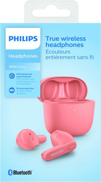 Philips Oortelefoon In-ear TWS TAT2236 roze