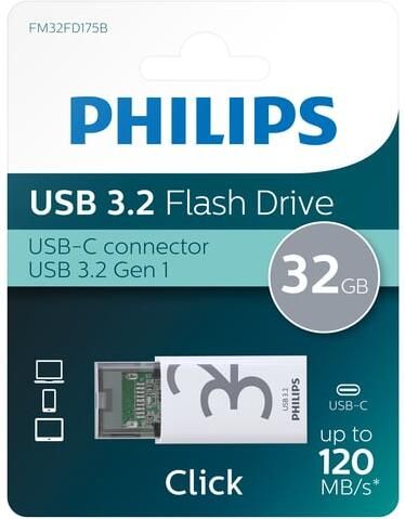 Philips USB Stick Click USB-C 32GB Shadow Grey