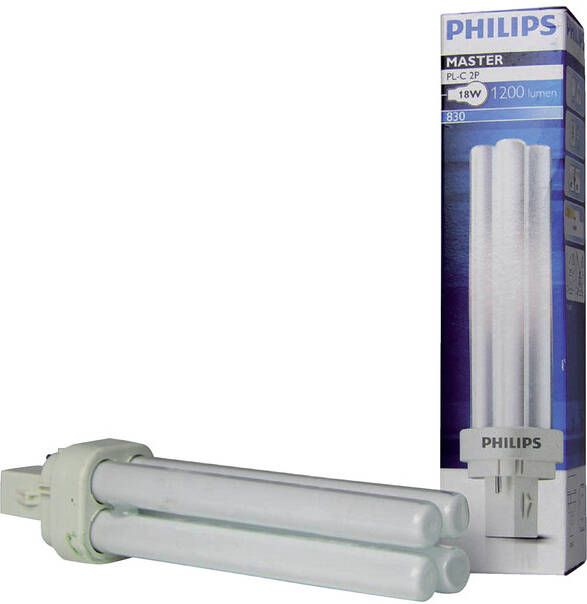 Philips Spaarlamp Master PL-C 2P 18W 1200 Lumen 830 warm wit