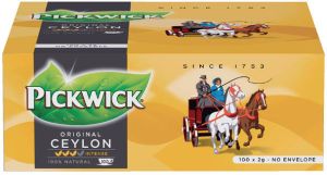 Pickwick Thee Ceylon 100 zakjes van 2gr zonder envelop