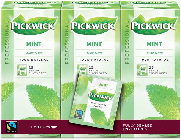 Pickwick Thee Fair Trade mint 25x1.5gr