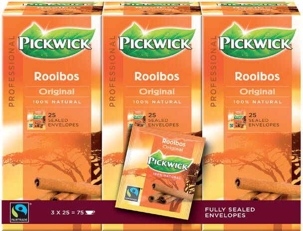 Pickwick Thee Fair Trade rooibos 25x1.5gr