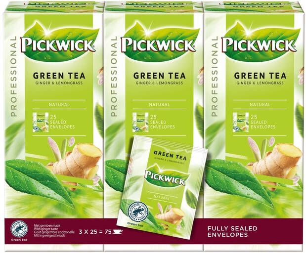 Pickwick Thee green ginger lemongrass 25x2gr