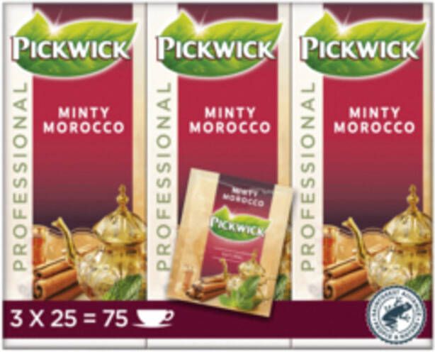 Pickwick Thee minty morocco 25 zakjes van 2gr