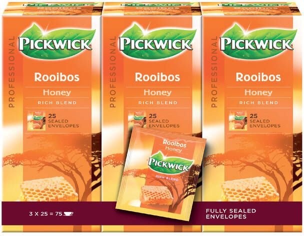 Pickwick Thee rooibos honey 25x1.5gr