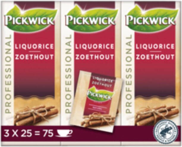 Pickwick Thee zoethout 25x 2 gr met envelop