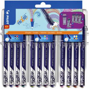Pilot fineliner Frixion geassorteerde kleuren set van 12 stuks
