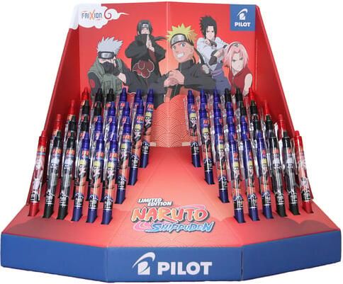 Pilot Rollerpen friXion clicker Naruto medium 3 kleuren assorti