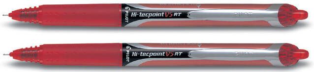 Pilot Roller Hi-Tecpoint V5 RT Retractable schrijfbreedte 0 25 mm rood
