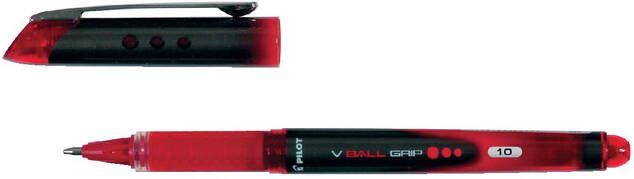 Pilot Rollerpen V-Ball grip VB10 rood 0.6mm