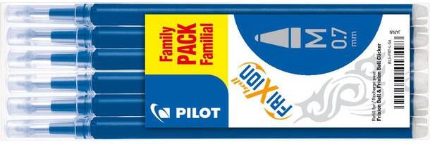 Pilot vulling voor Frixion Ball en Frixion Ball Clicker blauw etui met 6 stuks