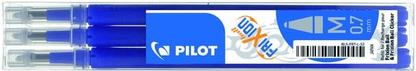 Pilot Rollerpenvulling friXion medium blauw set Ã  3 stuks