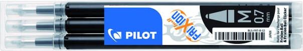Pilot Rollerpenvulling friXion medium zwart set Ã  3 stuks